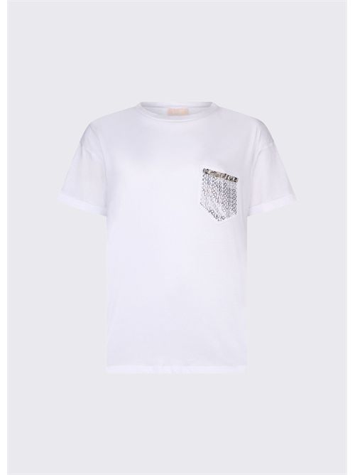 T-shirt woman white LIU JO | WA6372JS923/P9444